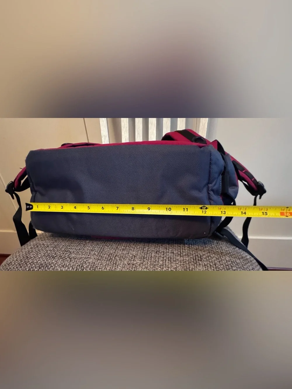 Vintage Vans Men's Red and Blue Multi-Pocket Backpack